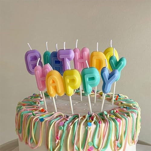 OEDOE Happy Birthday Kerze, Kuchenkerzen Buchstabenkerzen Wunderkerzen für Geburtstagskuchen-Kuchendekoration für Geburtstagsfeier OEDOE Happy Birthday Kerze, Kuchenkerzen Buchstabenkerzen Wunderkerzen für Geburtstagskuchen-Kuchendekoration für Geburtstagsfeier von OEDOE