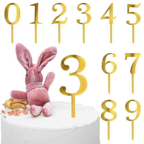 OEEYYT 10 Stück Cake Topper 0-9 Tortendeko Geburtstag Happy Birthday Cake Topper Gold Happy Birthday Tortendeko Wiederverwendbar for Hochzeitsparty Jahrestag OEEYYT 10 Stück Cake Topper 0-9 Tortendeko Geburtstag Happy Birthday Cake Topper Gold Happy Birthday Tortendeko Wiederverwendbar for Hochzeitsparty Jahrestag von OEEYYT