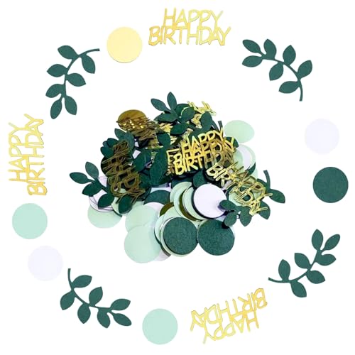OEEYYT 200 Stück Konfetti Geburtstag Grün Gold Tischdeko Geburtstag Happy Birthday Konfetti Streudeko Geburtstag für Geburtstagsdeko Party OEEYYT 200 Stück Konfetti Geburtstag Grün Gold Tischdeko Geburtstag Happy Birthday Konfetti Streudeko Geburtstag für Geburtstagsdeko Party von OEEYYT