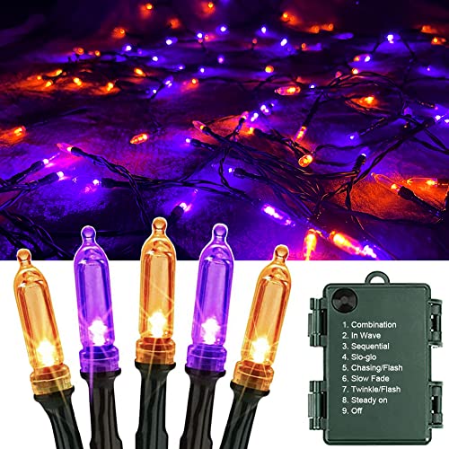 OEMG Orange Lila Halloween Lichterkette Batterie, 12m 120 LED Halloween Beleuchtung Outdoor,8 Modi, Halloween Lichterkette Lila Orange Wasserdicht IP65, Halloween Deko Lichterkette Lila Orange Outdoor OEMG Orange Lila Halloween Lichterkette Batterie, 12m 120 LED Halloween Beleuchtung Outdoor,8 Modi, Halloween Lichterkette Lila Orange Wasserdicht IP65, Halloween Deko Lichterkette Lila Orange Outdoor von OEMG