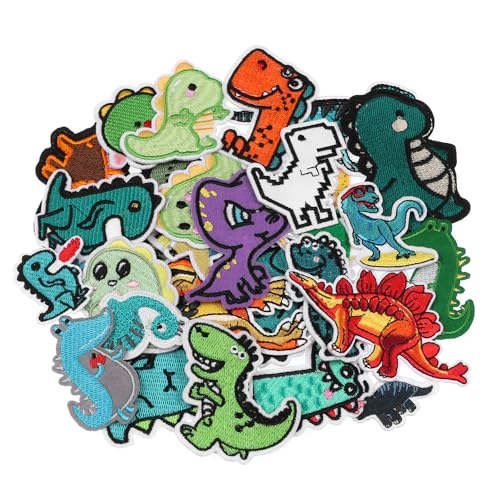 30 Stück Dinosaurier bestickter Aufnäher zum Aufbügeln oder Aufbügeln, niedliche Dinosaurier-Aufnäher für Kleidung, Kleid, Hut, Jeans, DIY-Zubehör 30 Stück Dinosaurier bestickter Aufnäher zum Aufbügeln oder Aufbügeln, niedliche Dinosaurier-Aufnäher für Kleidung, Kleid, Hut, Jeans, DIY-Zubehör von OEMOO