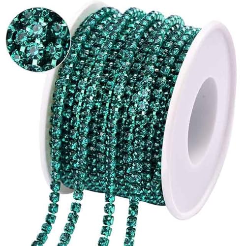 10 Yard Strass-Strasskette zum Aufnähen, Diamant-Klebeketten zum Aufnähen von Kleidungsstücken zum Selbermachen, B4001, blauer Zirkon, SS8 – 10 Yard 10 Yard Strass-Strasskette zum Aufnähen, Diamant-Klebeketten zum Aufnähen von Kleidungsstücken zum Selbermachen, B4001, blauer Zirkon, SS8 – 10 Yard von OEUWDI