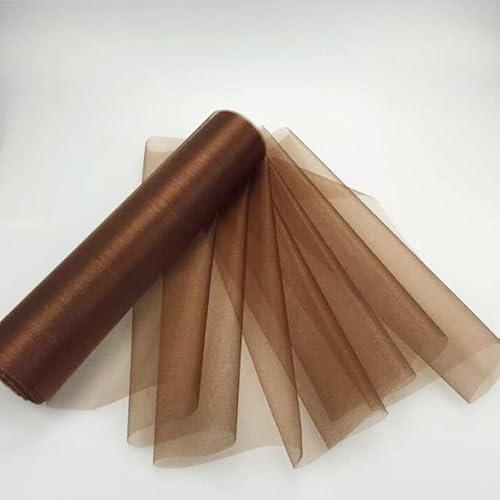 25 m x 29 cm durchsichtige Organza-Rolle, Tüllstoff, Stuhlschärpen, Schleife, Tischläufer, Swag, DIY für Hochzeit, Party, Geburtstag, Event, Dekoration, Kaffeebraun 25 m x 29 cm durchsichtige Organza-Rolle, Tüllstoff, Stuhlschärpen, Schleife, Tischläufer, Swag, DIY für Hochzeit, Party, Geburtstag, Event, Dekoration, Kaffeebraun von OEUWDI