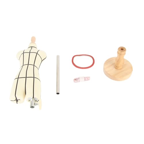 Miniature Dress Form, 1/3 Size with Wood Base, Mannequin for Dressmaking and Teaching, Equipped with Mannequin Stand, Great for Sewing Enthusiasts (1/3 Size) von OFFAXE