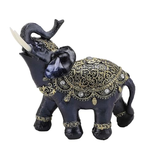 OFFAXE Blaue Feng Shui Harz Elephant Arbeits halter Heim ation und Arbeit Büro ation Symbolische Statue für Eingang, Wohnzimmer oder Arbeits bereich (L (330 x 184 mm / 12,99 x 7,24 Zoll)) von OFFAXE