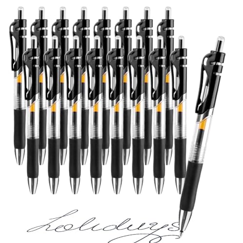 OFFCUP 0.5mm Schwarze Gelstifte, 16pcs Kugelschreiber Einziehbare Rollerball-Stifte Schnelltrocknend ergonomische Gelschreiber Großraumine Gehäuse rutschfeste Griffzone OFFCUP 0.5mm Schwarze Gelstifte, 16pcs Kugelschreiber Einziehbare Rollerball-Stifte Schnelltrocknend ergonomische Gelschreiber Großraumine Gehäuse rutschfeste Griffzone von OFFCUP