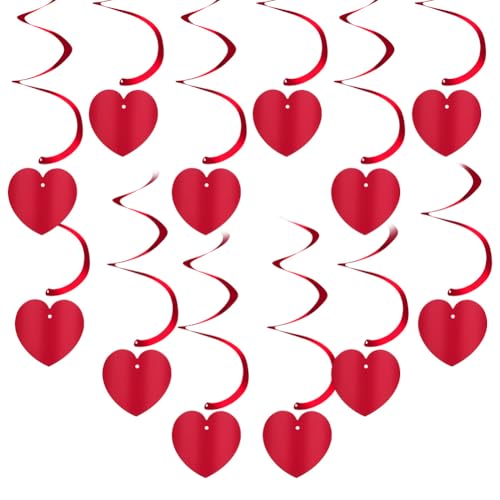 OFFCUP 12 Stück DHerzgirlanden Herzförmige Luftschlangen Herzen Girlande Herz Banner Liebesherz Hängende Spiralen für Valentinstag Hochzeitstag Muttertag Dekorationen Geburtstagsfeier Party OFFCUP 12 Stück DHerzgirlanden Herzförmige Luftschlangen Herzen Girlande Herz Banner Liebesherz Hängende Spiralen für Valentinstag Hochzeitstag Muttertag Dekorationen Geburtstagsfeier Party von OFFCUP