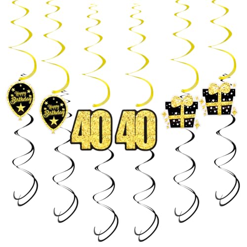 OFFCUP 40 Geburtstag Deko Spiralen 40 Geburtstag Mann Frau Deko, Luftschlangen Geburtstag 40 Jahre Spiralen Girlande Party Hängende Wirbel für 40 Geburtstag, Hochzeit, Jubiläum oder Partydeko OFFCUP 40 Geburtstag Deko Spiralen 40 Geburtstag Mann Frau Deko, Luftschlangen Geburtstag 40 Jahre Spiralen Girlande Party Hängende Wirbel für 40 Geburtstag, Hochzeit, Jubiläum oder Partydeko von OFFCUP