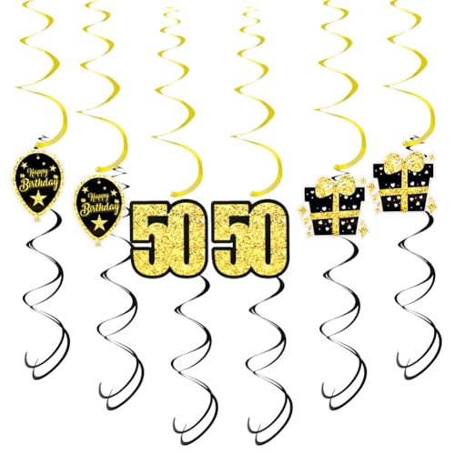 OFFCUP 50 Geburtstag Deko Spiralen 50 Geburtstag Mann Frau Deko, Luftschlangen Geburtstag 50 Jahre Spiralen Girlande Party Hängende Wirbel für für 50 Geburtstag, Hochzeit, Jubiläum oder Partydeko OFFCUP 50 Geburtstag Deko Spiralen 50 Geburtstag Mann Frau Deko, Luftschlangen Geburtstag 50 Jahre Spiralen Girlande Party Hängende Wirbel für für 50 Geburtstag, Hochzeit, Jubiläum oder Partydeko von OFFCUP