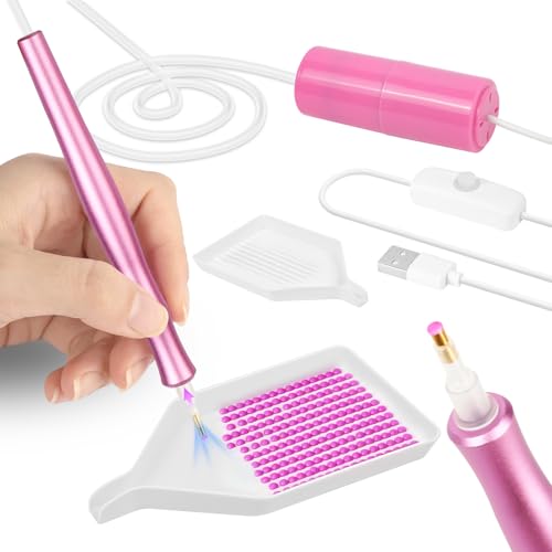 OFFCUP Elektrischer Diamond Painting Stift, Vakuum Diamond Paint Stift, DIY Diamant Malerei Stift Wiederaufladbar, Diamantmalerei Zubehör, Diamond Paint Zubehör mit Ablagefach, Langlebig und Stabil OFFCUP Elektrischer Diamond Painting Stift, Vakuum Diamond Paint Stift, DIY Diamant Malerei Stift Wiederaufladbar, Diamantmalerei Zubehör, Diamond Paint Zubehör mit Ablagefach, Langlebig und Stabil von OFFCUP