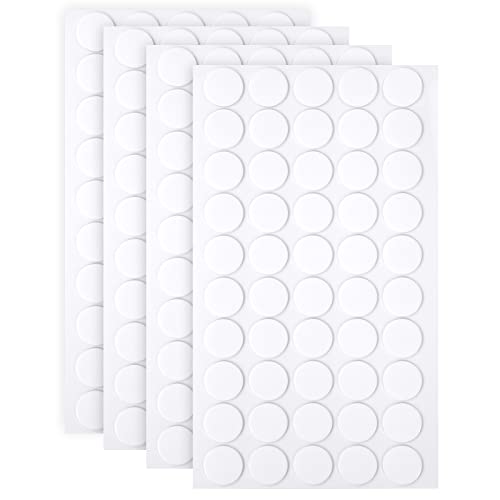 OFFCUP Klebe Punkte, 200 Stück Doppelseitig Klebepunkte Transparent, 1.5mm Klar Klebriger Heften, Chlaufe Punkte Self Adhesive Klebend, Klebeband Pads für Wände, Boden, Kunststoff, Metalle von OFFCUP