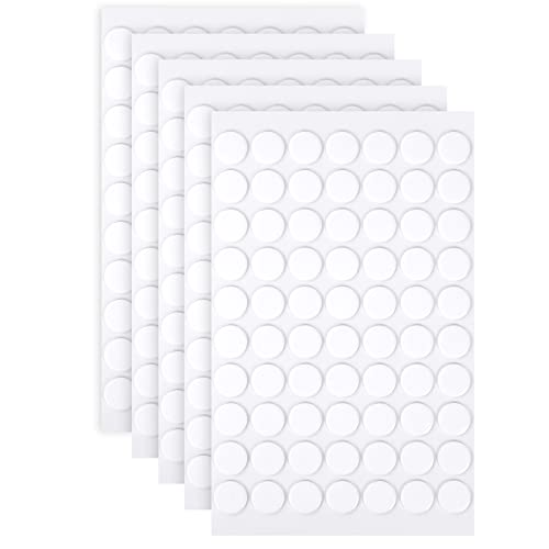 OFFCUP Klebe Punkte, 350 Stück Doppelseitig Klebepunkte Transparent, 1mm Klar Klebriger Heften, Chlaufe Punkte Self Adhesive Klebend, Klebeband Pads für Wände, Boden, Kunststoff, Metalle von OFFCUP