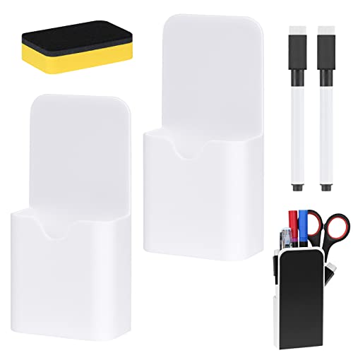 OFFCUP Magnetischer Stiftehalter, 2 Stück Magnetisch Markerhalterung, Whiteboard Stifthalter Magnetisch Marker Halter Stifthalter für Whiteboard Kühlschrank, mit Whiteboard Schwamm und Magnetmarker OFFCUP Magnetischer Stiftehalter, 2 Stück Magnetisch Markerhalterung, Whiteboard Stifthalter Magnetisch Marker Halter Stifthalter für Whiteboard Kühlschrank, mit Whiteboard Schwamm und Magnetmarker von OFFCUP