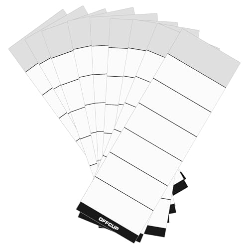 OFFCUP Ordneretiketten, 110 Stück, Weiß, Papierrechteckige Etiketten für Ordnerrücken, Selbstklebend, 6x19cm von OFFCUP