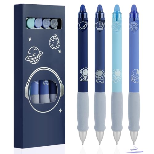 OFFCUP Radierbarer Kugelschreiber, 4 Blau Tintenroller Radierbar Gelstift, 0.5mm Radierstift Bär Cartoon Löschbarer Stift Erasable Pen für Kinder Studenten Geschenk Schul Bürobedarf - Blau OFFCUP Radierbarer Kugelschreiber, 4 Blau Tintenroller Radierbar Gelstift, 0.5mm Radierstift Bär Cartoon Löschbarer Stift Erasable Pen für Kinder Studenten Geschenk Schul Bürobedarf - Blau von OFFCUP