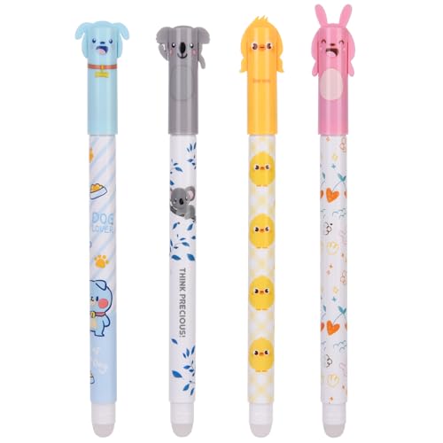 OFFCUP Radierbarer Kugelschreiber, 4 Blau Tintenroller Radierbar Gelstift, 0.5mm Radierstift Cartoon Löschbarer Stift Erasable Pen für Kinder Studenten Geschenk Schul Bürobedarf OFFCUP Radierbarer Kugelschreiber, 4 Blau Tintenroller Radierbar Gelstift, 0.5mm Radierstift Cartoon Löschbarer Stift Erasable Pen für Kinder Studenten Geschenk Schul Bürobedarf von OFFCUP