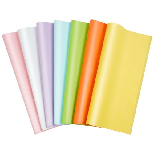 OFFCUP Seidenpapier, 35 Blatt Transparentpapier Bunt, 7 Farben Tissue Paper 70*50 cm Bastelpapier Transparent Geschenkpapier Glanzpapier zum Basteln Verpackungsmaterial für Geschenktüten Geburtstage OFFCUP Seidenpapier, 35 Blatt Transparentpapier Bunt, 7 Farben Tissue Paper 70*50 cm Bastelpapier Transparent Geschenkpapier Glanzpapier zum Basteln Verpackungsmaterial für Geschenktüten Geburtstage von OFFCUP