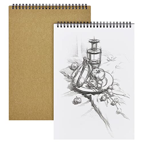 OFFCUP Skizzenbuch für Künstler, 2 Stück Skizzenbuch A4 Spiralbindung Zeichenblock mit 60 Seiten/30 Blatt, 160gsm, A4 Zeichenblock Hardcover, Skizzenheft A4 Blanko für für Zeichnungen und Skizzen OFFCUP Skizzenbuch für Künstler, 2 Stück Skizzenbuch A4 Spiralbindung Zeichenblock mit 60 Seiten/30 Blatt, 160gsm, A4 Zeichenblock Hardcover, Skizzenheft A4 Blanko für für Zeichnungen und Skizzen von OFFCUP