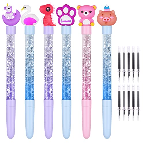 OFFCUP Treibsand Stifte, 6 Stück Glänzender Gel Tintenstift, Niedlicher Einhorn Stift, Mädchen Niedliche Stifte, Kugelschreiber Schule Bürobedarf für Teen Mädchen OFFCUP Treibsand Stifte, 6 Stück Glänzender Gel Tintenstift, Niedlicher Einhorn Stift, Mädchen Niedliche Stifte, Kugelschreiber Schule Bürobedarf für Teen Mädchen von OFFCUP