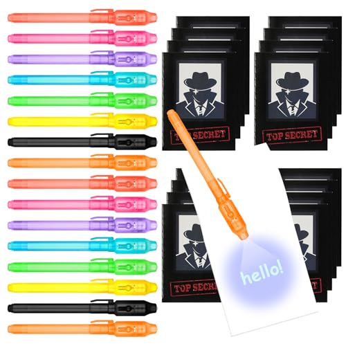 OFFCUP UV Stift, 16 Stück Zauberstift Kinder, Unsichtbarer Stift mit UV Lampe, Spy Pen Kinder Geheimstift zum Schreiben Geheimer Nachrichten Unsichtbar Schreiben Kindergeburtstag Gastgeschenke OFFCUP UV Stift, 16 Stück Zauberstift Kinder, Unsichtbarer Stift mit UV Lampe, Spy Pen Kinder Geheimstift zum Schreiben Geheimer Nachrichten Unsichtbar Schreiben Kindergeburtstag Gastgeschenke von OFFCUP