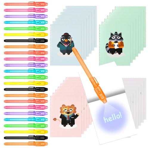 OFFCUP UV Stift, 32 Stück Zauberstift Kinder, Unsichtbarer Stift mit UV Lampe, Spy Pen Kinder Geheimstift zum Schreiben Geheimer Nachrichten Unsichtbar Schreiben Kindergeburtstag Gastgeschenke OFFCUP UV Stift, 32 Stück Zauberstift Kinder, Unsichtbarer Stift mit UV Lampe, Spy Pen Kinder Geheimstift zum Schreiben Geheimer Nachrichten Unsichtbar Schreiben Kindergeburtstag Gastgeschenke von OFFCUP