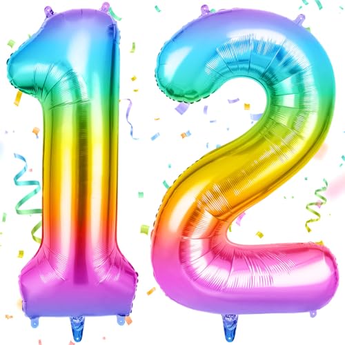 OFFCUP Zahlen Luftballon Jelly, Folienballon Zahl 12, 40 Zoll Helium Ballons Geburtstagsdeko Mädchen Junge Kindergeburtstag Party Deko Ballon Zahl Deko zum Geburtstag Silvester Neujahr OFFCUP Zahlen Luftballon Jelly, Folienballon Zahl 12, 40 Zoll Helium Ballons Geburtstagsdeko Mädchen Junge Kindergeburtstag Party Deko Ballon Zahl Deko zum Geburtstag Silvester Neujahr von OFFCUP