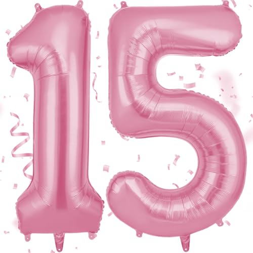 OFFCUP Zahlen Luftballon Rosa, Folienballon Zahl 15/51, 40 Zoll Helium Ballons Geburtstagsdeko Mädchen Junge Kindergeburtstag Party Deko Ballon Zahl Deko zum Geburtstag Silvester Neujahr OFFCUP Zahlen Luftballon Rosa, Folienballon Zahl 15/51, 40 Zoll Helium Ballons Geburtstagsdeko Mädchen Junge Kindergeburtstag Party Deko Ballon Zahl Deko zum Geburtstag Silvester Neujahr von OFFCUP