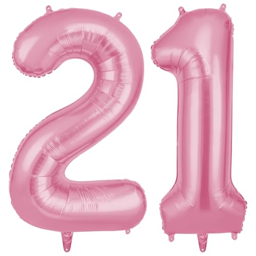 OFFCUP Zahlen Luftballon Rosa, Folienballon Zahl 21, 40 Zoll Helium Ballons Geburtstagsdeko Mädchen Junge Kindergeburtstag Party Deko Ballon Zahl Deko zum Geburtstag Silvester Neujahr OFFCUP Zahlen Luftballon Rosa, Folienballon Zahl 21, 40 Zoll Helium Ballons Geburtstagsdeko Mädchen Junge Kindergeburtstag Party Deko Ballon Zahl Deko zum Geburtstag Silvester Neujahr von OFFCUP