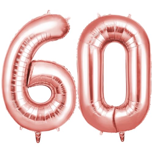 OFFCUP Zahlen Luftballon Roségold, Folienballon Zahl 60, 40 Zoll Helium Ballons Geburtstagsdeko Mädchen Junge Kindergeburtstag Party Deko Ballon Zahl Deko zum Geburtstag Silvester Neujahr OFFCUP Zahlen Luftballon Roségold, Folienballon Zahl 60, 40 Zoll Helium Ballons Geburtstagsdeko Mädchen Junge Kindergeburtstag Party Deko Ballon Zahl Deko zum Geburtstag Silvester Neujahr von OFFCUP