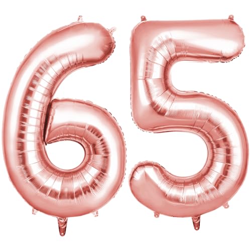 OFFCUP Zahlen Luftballon Roségold, Folienballon Zahl 65/56, 40 Zoll Helium Ballons Geburtstagsdeko Mädchen Junge Kindergeburtstag Party Deko Ballon Zahl Deko zum Geburtstag Silvester Neujahr OFFCUP Zahlen Luftballon Roségold, Folienballon Zahl 65/56, 40 Zoll Helium Ballons Geburtstagsdeko Mädchen Junge Kindergeburtstag Party Deko Ballon Zahl Deko zum Geburtstag Silvester Neujahr von OFFCUP