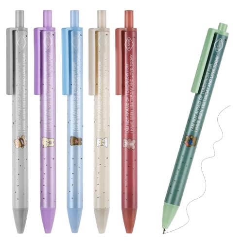 OFFCUP einziehbare Gel Tintenstifte, 6pcs Aesthetic Kugelschreiber, 0.5mm niedlicher Gelschreiber, Pastell Roller Kugelschreiber Mokkabär Farbnachfüllungen Premium-Gelstifte OFFCUP einziehbare Gel Tintenstifte, 6pcs Aesthetic Kugelschreiber, 0.5mm niedlicher Gelschreiber, Pastell Roller Kugelschreiber Mokkabär Farbnachfüllungen Premium-Gelstifte von OFFCUP