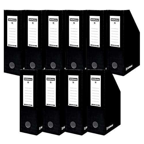 DONAU 7648101-01FSC Stehsammler Stehordner Archive Box Pappe A4/ 10er Pack/ 10 Stück/ Lackierter Karton - Schwarz / bis zu 1000 Blatt Für Büro, Schule und Zuhause zur Aufbewahrung von Dokumenten DONAU 7648101-01FSC Stehsammler Stehordner Archive Box Pappe A4/ 10er Pack/ 10 Stück/ Lackierter Karton - Schwarz / bis zu 1000 Blatt Für Büro, Schule und Zuhause zur Aufbewahrung von Dokumenten von OFFICER PRODUCTS