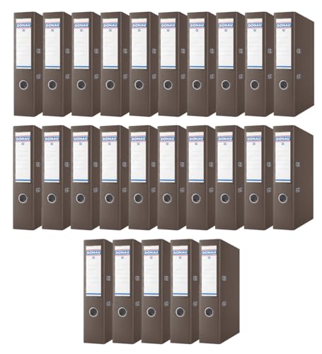 DONAU Master Ordner Breit 25er Pack/DIN A4 / 7,5 cm / 25 Stück/Braun/Kunststoffbezug PP/Carton Papier Schlitzordner Büroordner Aktenordner Ringordner/Grünen Punkt DONAU Master Ordner Breit 25er Pack/DIN A4 / 7,5 cm / 25 Stück/Braun/Kunststoffbezug PP/Carton Papier Schlitzordner Büroordner Aktenordner Ringordner/Grünen Punkt von OFFICER PRODUCTS