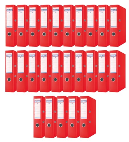 DONAU Master Ordner Breit 25er Pack/DIN A4 / 7,5 cm / 25 Stück/Rot/Kunststoffbezug PP/Carton Papier Schlitzordner Büroordner Aktenordner Ringordner/Grünen Punkt DONAU Master Ordner Breit 25er Pack/DIN A4 / 7,5 cm / 25 Stück/Rot/Kunststoffbezug PP/Carton Papier Schlitzordner Büroordner Aktenordner Ringordner/Grünen Punkt von OFFICER PRODUCTS