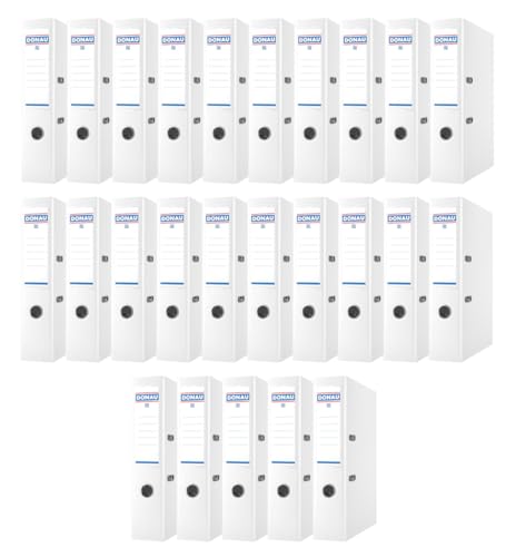 DONAU Master Ordner Breit 25er Pack/DIN A4 / 7,5 cm / 25 Stück/Weiß/Kunststoffbezug PP/Carton Papier Schlitzordner Büroordner Aktenordner Ringordner/Grünen Punkt DONAU Master Ordner Breit 25er Pack/DIN A4 / 7,5 cm / 25 Stück/Weiß/Kunststoffbezug PP/Carton Papier Schlitzordner Büroordner Aktenordner Ringordner/Grünen Punkt von OFFICER PRODUCTS