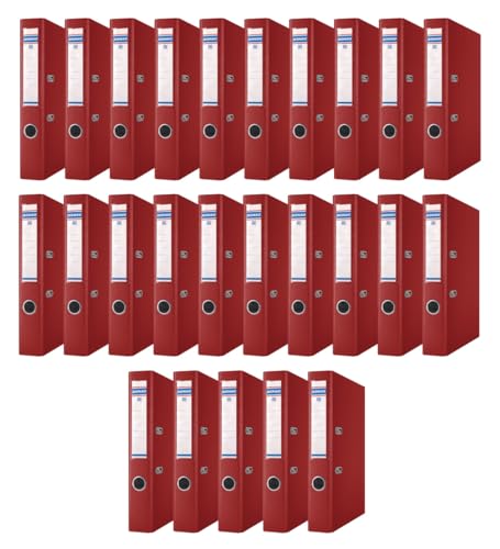 DONAU Master Ordner Schmal 25er Pack/DIN A4 / 5 cm / 25 Stück/Burgunderrote/Kunststoffbezug PP/Carton Papier Schlitzordner Büroordner Aktenordner Ringordner/Grünen Punkt DONAU Master Ordner Schmal 25er Pack/DIN A4 / 5 cm / 25 Stück/Burgunderrote/Kunststoffbezug PP/Carton Papier Schlitzordner Büroordner Aktenordner Ringordner/Grünen Punkt von OFFICER PRODUCTS