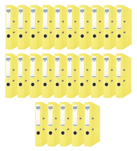 DONAU Master Ordner Schmal 25er Pack/DIN A4 / 5 cm / 25 Stück/Gelb/Kunststoffbezug PP/Carton Papier Schlitzordner Büroordner Aktenordner Ringordner/Grünen Punkt DONAU Master Ordner Schmal 25er Pack/DIN A4 / 5 cm / 25 Stück/Gelb/Kunststoffbezug PP/Carton Papier Schlitzordner Büroordner Aktenordner Ringordner/Grünen Punkt von OFFICER PRODUCTS
