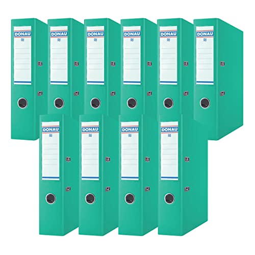 DONAU Premium Ordner Breit 10er Pack/DIN A4 / 7,5 cm / 10 Stück/Türkis/Kunststoffbezug PP/Carton Papier Schlitzordner Büroordner Aktenordner Ringordner/Grünen Punkt DONAU Premium Ordner Breit 10er Pack/DIN A4 / 7,5 cm / 10 Stück/Türkis/Kunststoffbezug PP/Carton Papier Schlitzordner Büroordner Aktenordner Ringordner/Grünen Punkt von OFFICER PRODUCTS