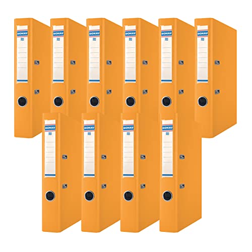 DONAU Premium Ordner Schmal 10er Pack/DIN A4 / 5 cm / 10 Stück/Orange/Kunststoffbezug PP/Carton Papier Schlitzordner Büroordner Aktenordner Ringordner/Grünen Punkt DONAU Premium Ordner Schmal 10er Pack/DIN A4 / 5 cm / 10 Stück/Orange/Kunststoffbezug PP/Carton Papier Schlitzordner Büroordner Aktenordner Ringordner/Grünen Punkt von OFFICER PRODUCTS