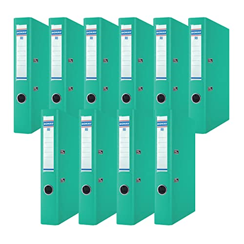 DONAU Premium Ordner Schmal 10er Pack/DIN A4 / 5 cm / 10 Stück/Türkis/Kunststoffbezug PP/Carton Papier Schlitzordner Büroordner Aktenordner Ringordner/Grünen Punkt DONAU Premium Ordner Schmal 10er Pack/DIN A4 / 5 cm / 10 Stück/Türkis/Kunststoffbezug PP/Carton Papier Schlitzordner Büroordner Aktenordner Ringordner/Grünen Punkt von OFFICER PRODUCTS