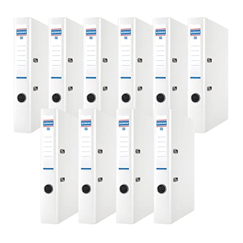 DONAU Premium Ordner Schmal 10er Pack/DIN A4 / 5 cm / 10 Stück/Weiße/Kunststoffbezug PP/Carton Papier Schlitzordner Büroordner Aktenordner Ringordner/Grünen Punkt DONAU Premium Ordner Schmal 10er Pack/DIN A4 / 5 cm / 10 Stück/Weiße/Kunststoffbezug PP/Carton Papier Schlitzordner Büroordner Aktenordner Ringordner/Grünen Punkt von OFFICER PRODUCTS