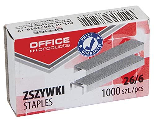 Heftklammern Office Products 26/6 1000 Stück/kleines Bürozubehör/Typ-Metall/Farbe-Silber/Größe 26-VI Heftklammern Office Products 26/6 1000 Stück/kleines Bürozubehör/Typ-Metall/Farbe-Silber/Größe 26-VI von OFFICER PRODUCTS