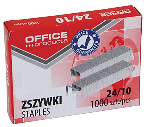 Klammern OFFICE PRODUCTS 24/10 1000pcs / Bürozubehör / Typ-Metall/Farbe-Silber/Größe-24/10 von OFFICER PRODUCTS
