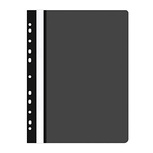 OFFICE PRODUCTS 21104121-05 Plastik Schnellhefter Gelocht, A4 Schwarz, Sichthefter Kunststoff aus PP-Folie 100/170 μm, mit transparentem Deckel, für Büro und Schule, Fassungsvermögen 250 Blatt OFFICE PRODUCTS 21104121-05 Plastik Schnellhefter Gelocht, A4 Schwarz, Sichthefter Kunststoff aus PP-Folie 100/170 μm, mit transparentem Deckel, für Büro und Schule, Fassungsvermögen 250 Blatt von OFFICER PRODUCTS