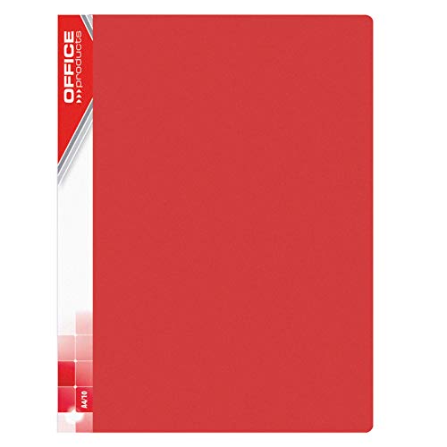 OFFICE PRODUCTS 21122011-04 Sichtmappe PP, A4, 620µ, 20 Prospekthüllen, rot von OFFICER PRODUCTS