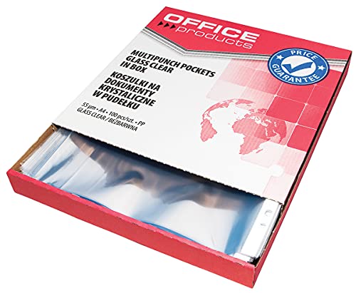 OFFICE PRODUCTS Prospekthüllen / 100 Stück im Karton/Din A4/ Glasklar Oben Offen Klarsichthüllen Sicht-Hüllen Gelochte Plastikhülle für Dokumente Papiere Akten Ordner/PP/Transparent 55 Mikron OFFICE PRODUCTS Prospekthüllen / 100 Stück im Karton/Din A4/ Glasklar Oben Offen Klarsichthüllen Sicht-Hüllen Gelochte Plastikhülle für Dokumente Papiere Akten Ordner/PP/Transparent 55 Mikron von OFFICER PRODUCTS
