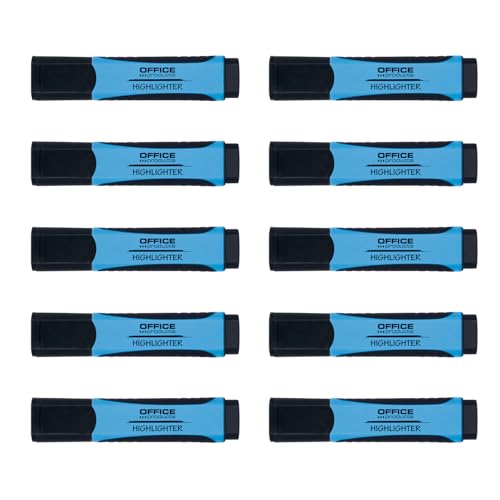 OFFICE PRODUCTS Textmarker 10er Pack/Markierstift Mit Gummigriff, Marker 2-5mm, Filzstift Blau, 10 Stück,Highlighter Für Zuhause, Büro, Schule OFFICE PRODUCTS Textmarker 10er Pack/Markierstift Mit Gummigriff, Marker 2-5mm, Filzstift Blau, 10 Stück,Highlighter Für Zuhause, Büro, Schule von OFFICER PRODUCTS