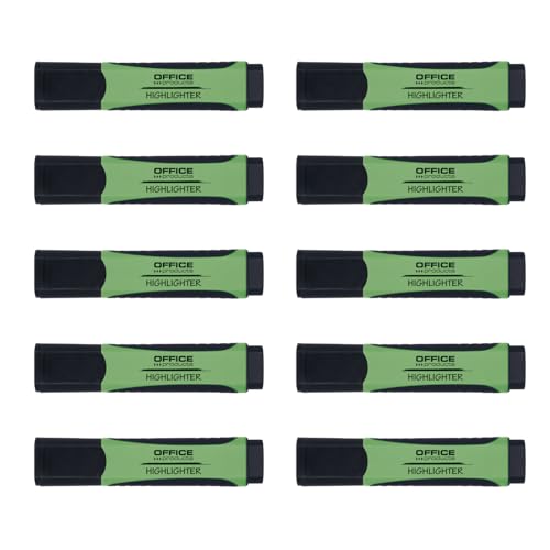 OFFICE PRODUCTS Textmarker 10er Pack/Markierstift Mit Gummigriff, Marker 2-5mm, Filzstift Grün, 10 Stück,Highlighter Für Zuhause, Büro, Schule OFFICE PRODUCTS Textmarker 10er Pack/Markierstift Mit Gummigriff, Marker 2-5mm, Filzstift Grün, 10 Stück,Highlighter Für Zuhause, Büro, Schule von OFFICER PRODUCTS
