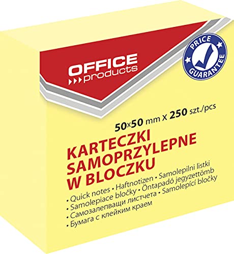 OFFICER PRODUCTS Mini-Selbstklebend Haftnotizen Gelb Basic/ 50 x mm/ 1 x 250 Blatt/Klebezettel Notes Würfel Haftnotizzettel Sticky Memo Notizblöcke Quadratisch für Büro Schule, OFFICER PRODUCTS Mini-Selbstklebend Haftnotizen Gelb Basic/ 50 x mm/ 1 x 250 Blatt/Klebezettel Notes Würfel Haftnotizzettel Sticky Memo Notizblöcke Quadratisch für Büro Schule, von OFFICER PRODUCTS