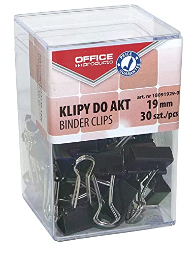 Office Products Foldback-Klammern 19 mm / 30 Stück/aus Metall/Schwarz/Silber/Unempfindlich Gegen Verformung/Büroklammern Papierklammern/Transparentbox Office Products Foldback-Klammern 19 mm / 30 Stück/aus Metall/Schwarz/Silber/Unempfindlich Gegen Verformung/Büroklammern Papierklammern/Transparentbox von OFFICER PRODUCTS